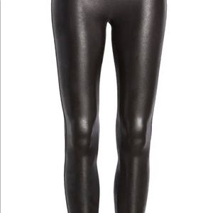 Spanx Faux leather leggings size SMALL and TALL inseam- black
